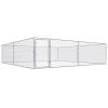Outdoor Dog Kennel Galvanized Steel 13.1'x13.1'x3.3'