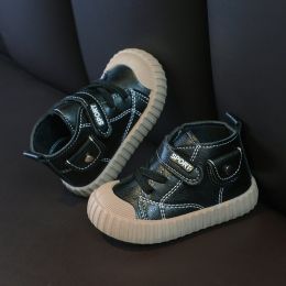Padded And Thickened Soft-soled Toddler Shoes For Boys And Girls (Option: Black-20)