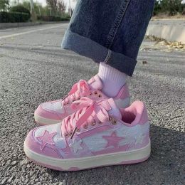 Women's Fashionable And Versatile Casual Low-top Sneakers (Option: Pink-41)