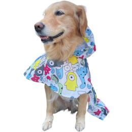 Waterproof Cape for Large and Small Dogs Windproof Raincoat Poncho for Pets (Type: Monster4XL)