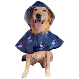 Waterproof Cape for Large and Small Dogs Windproof Raincoat Poncho for Pets (Type: FlamingoM)