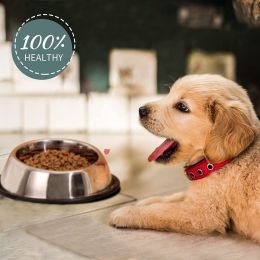 Beveled Dogs Bowl Stainless Steel Removable Rubber Ring Non-Slip Bottom Pet Feeder Bowl Water Dish For Dog Cat (size: Medium (2.5Cup))